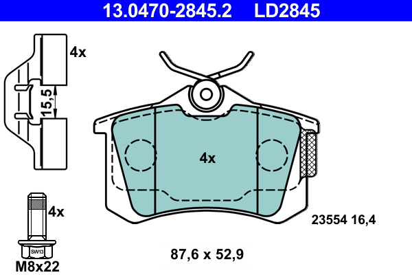 ATE Remblokset 13.0470-2845.2