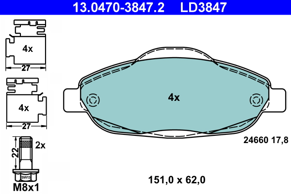 ATE Remblokset 13.0470-3847.2