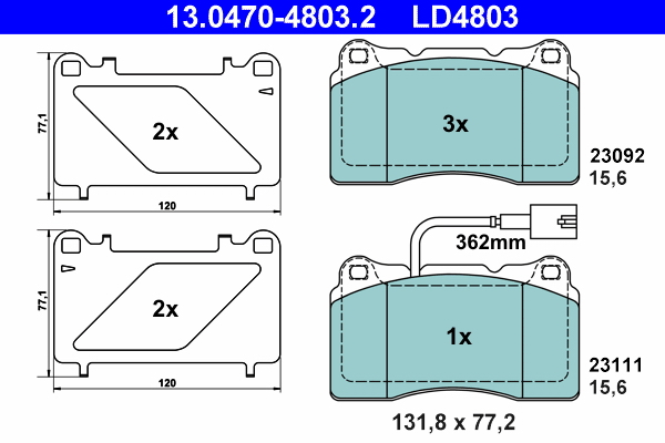 ATE Remblokset 13.0470-4803.2