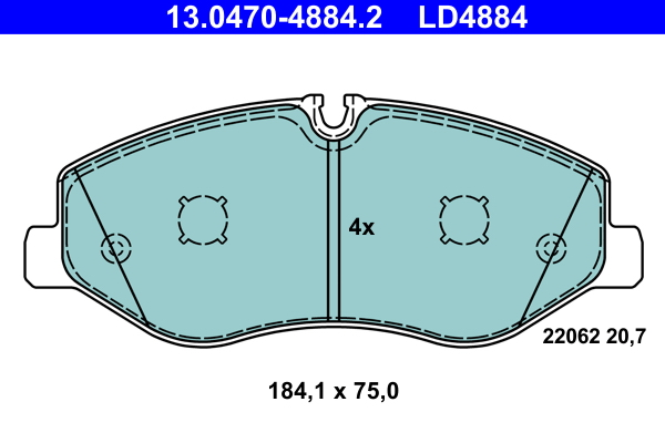 ATE Remblokset 13.0470-4884.2