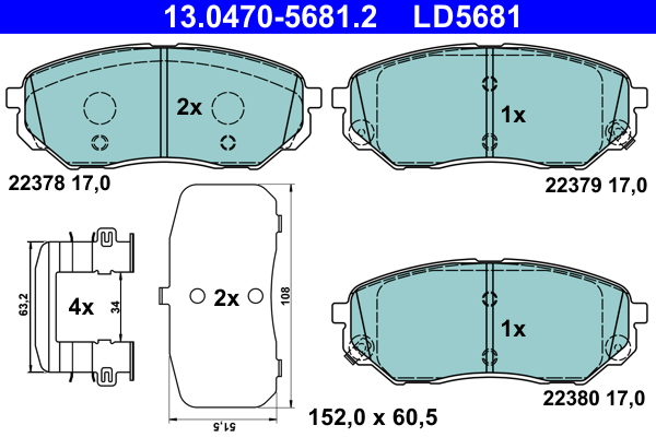 ATE Remblokset 13.0470-5681.2