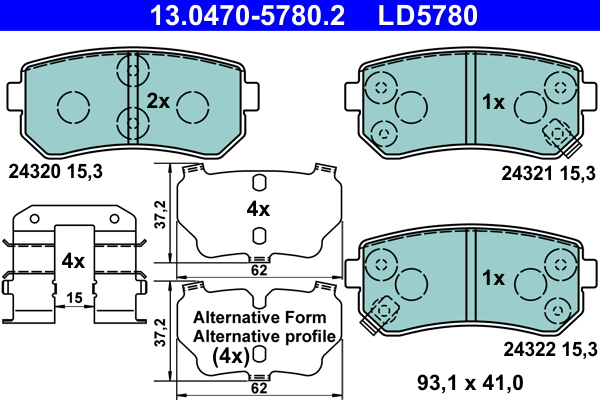 ATE Remblokset 13.0470-5780.2