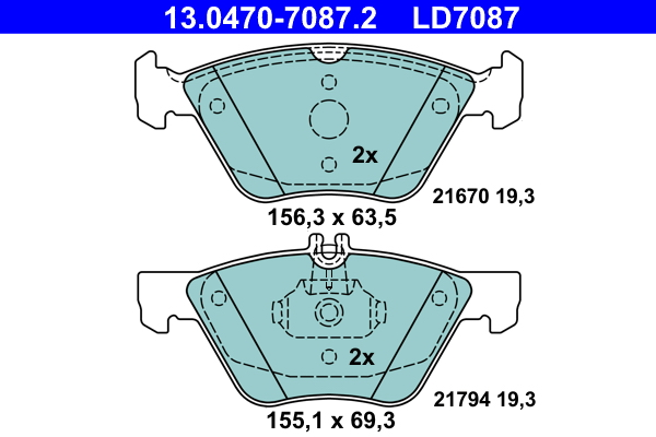 ATE Remblokset 13.0470-7087.2