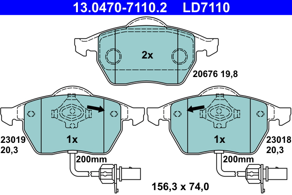 ATE Remblokset 13.0470-7110.2