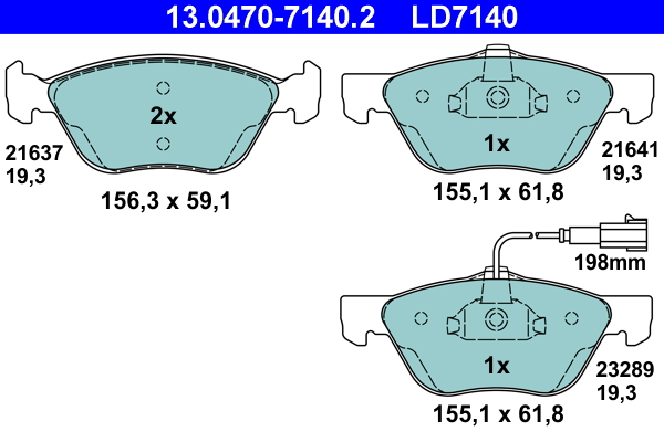 ATE Remblokset 13.0470-7140.2