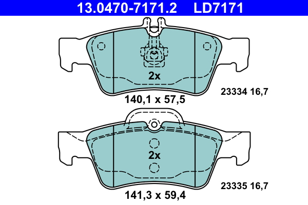 ATE Remblokset 13.0470-7171.2