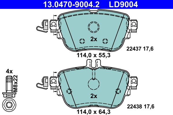 ATE Remblokset 13.0470-9004.2