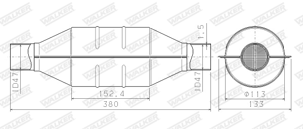 Walker Katalysator, universeel 66936