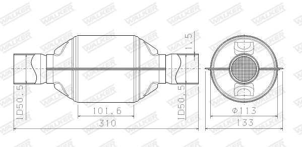 Walker Katalysator, universeel 67990