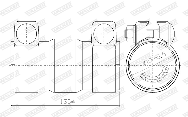 Walker Katalysator, universeel 69003