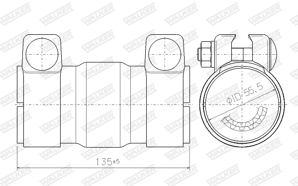 Walker Katalysator, universeel 69005