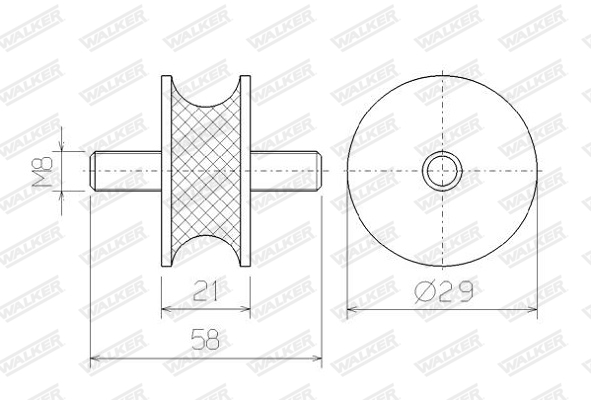 Walker Uitlaat montageset 81354