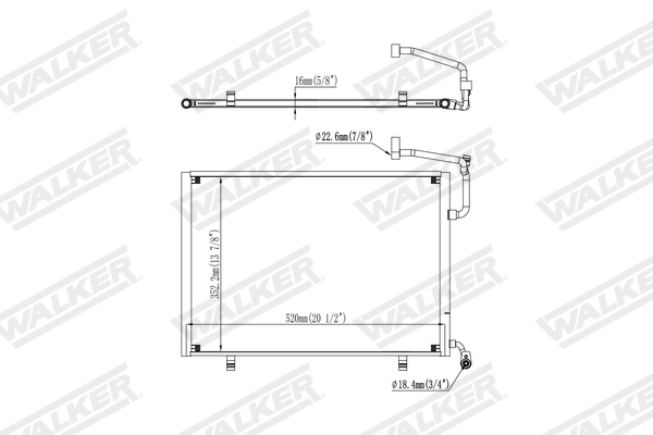 Walker Condensor, airconditioning WCD00422