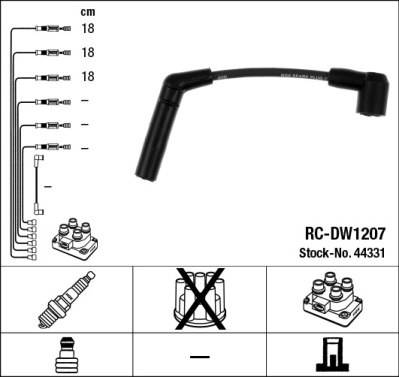 NGK Bougiekabelset 44331