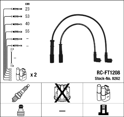 NGK Bougiekabelset 9262