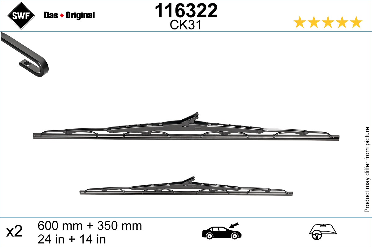 SWF Ruitenwisserblad 116322