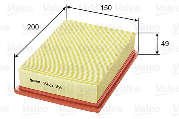 Valeo Luchtfilter 585119