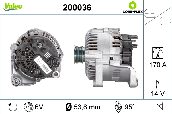 Valeo Alternator/Dynamo 200036