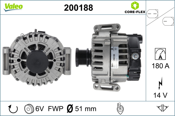 Valeo Alternator/Dynamo 200188