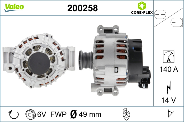 Valeo Alternator/Dynamo 200258