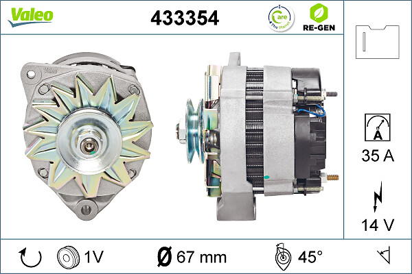 Valeo Alternator/Dynamo 433354