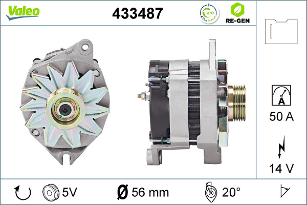 Valeo Alternator/Dynamo 433487