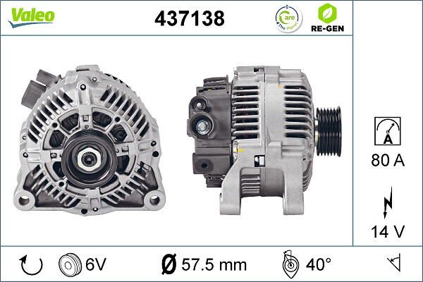 Valeo Alternator/Dynamo 437138