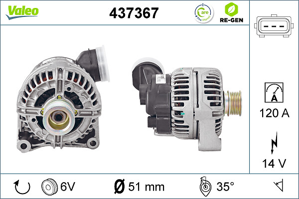 Valeo Alternator/Dynamo 437367