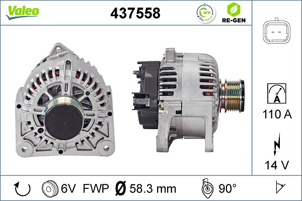 Valeo Alternator/Dynamo 437558