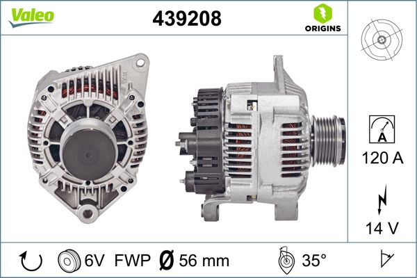 Valeo Alternator/Dynamo 439208