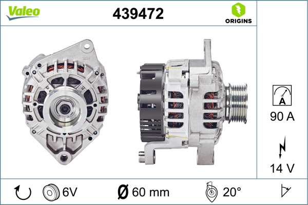 Valeo Alternator/Dynamo 439472