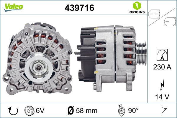 Valeo Alternator/Dynamo 439716