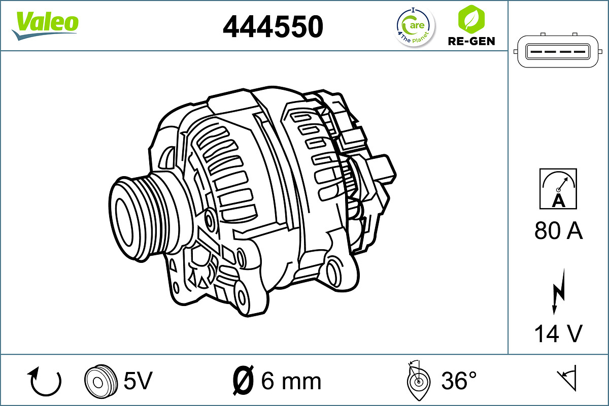 Valeo Alternator/Dynamo 444550