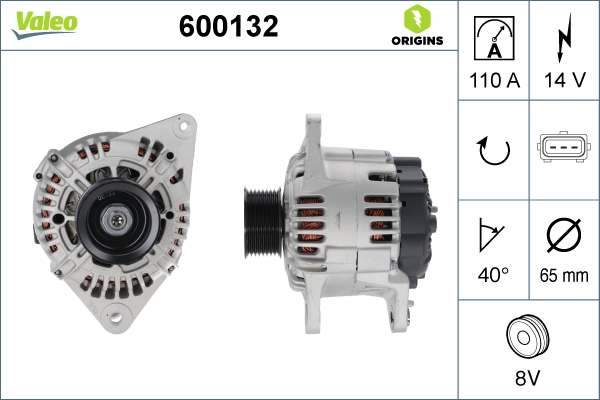 Valeo Alternator/Dynamo 600132