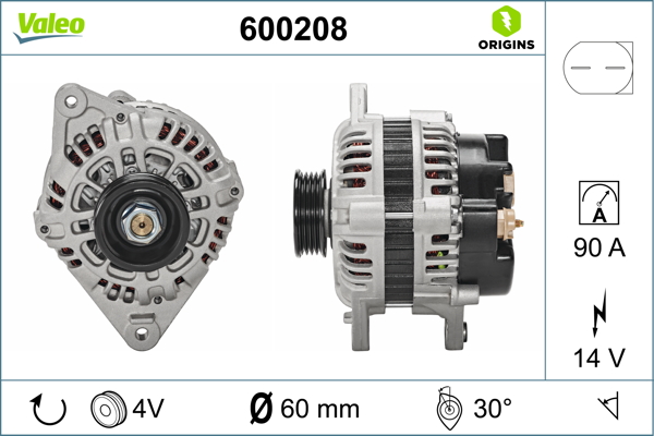 Valeo Alternator/Dynamo 600208