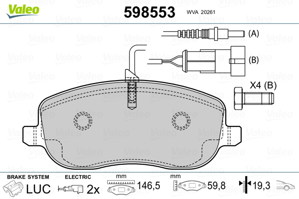 Valeo Remblokset 598553