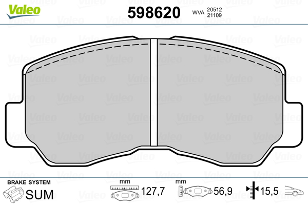 Valeo Remblokset 598620