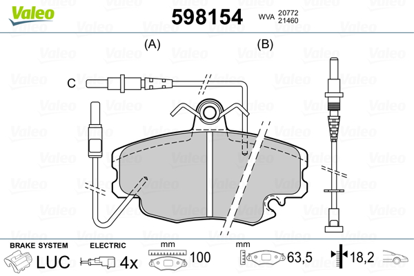 Valeo Remblokset 598154