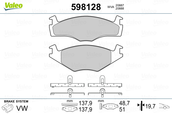 Valeo Remblokset 598128