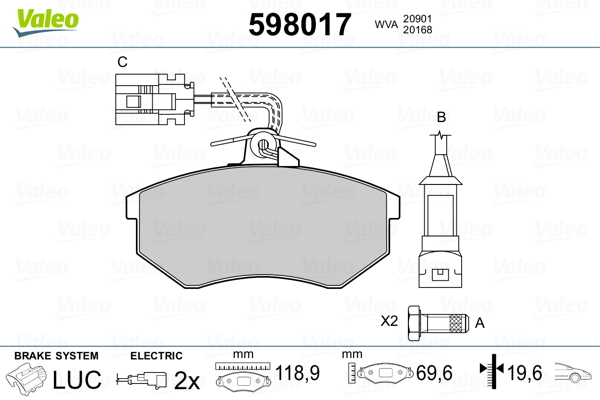 Valeo Remblokset 598017