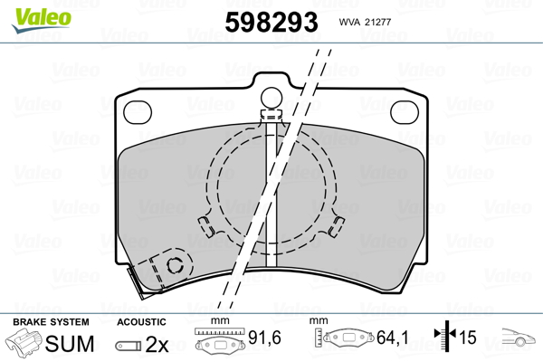 Valeo Remblokset 598293