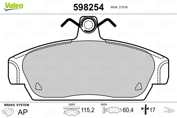 Valeo Remblokset 598254