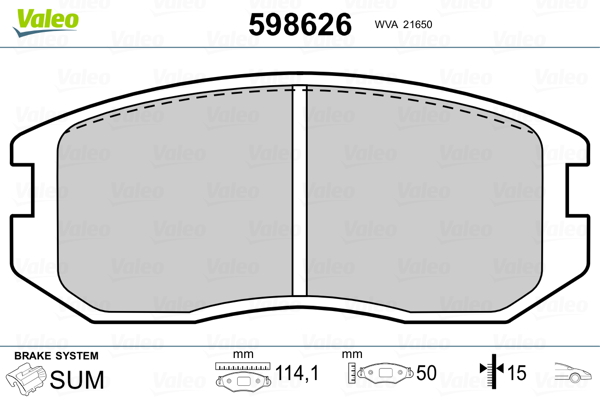 Valeo Remblokset 598626