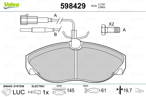 Valeo Remblokset 598429