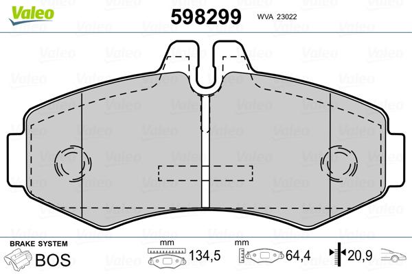 Valeo Remblokset 598299