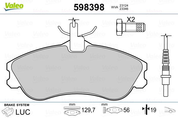 Valeo Remblokset 598398