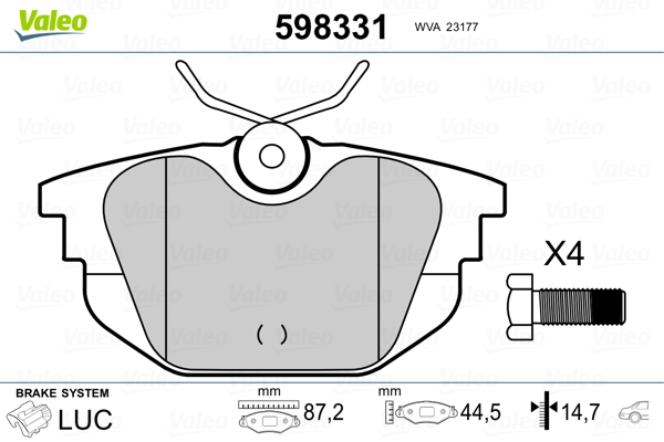 Valeo Remblokset 598331