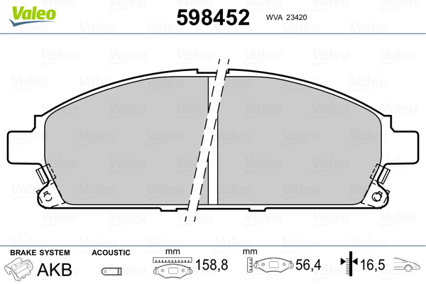 Valeo Remblokset 598452