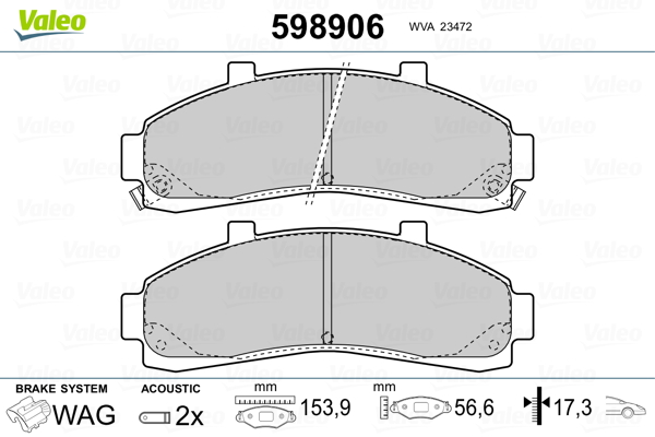 Valeo Remblokset 598906