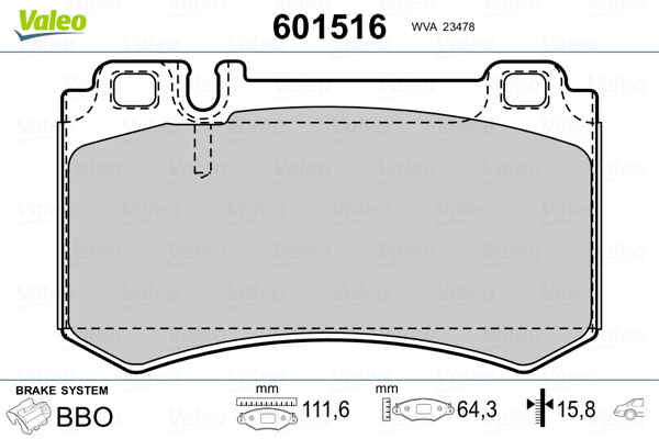 Valeo Remblokset 601516